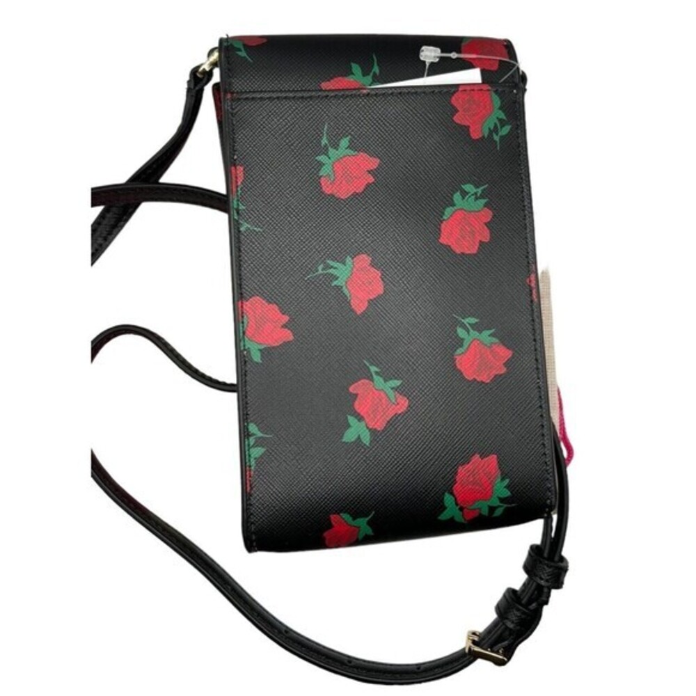 Kate Spade‎ Madison North South Flap Phone Crossbody Rose Toss Print Floral - Picture 4 of 6